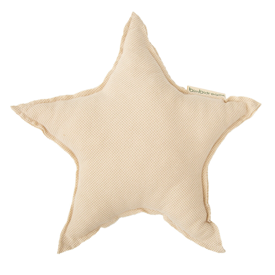 54FU00000899 Cojín decorativo 40x40 estrella waffle lino - Imagen 1
