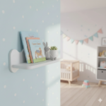 Estantería infantil madera maciza Waves blanco - Imagen 3
