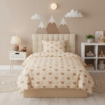 Funda nórdica infantil de cama Bears beige