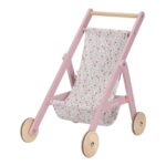 Carrito de madera para muñecas Flores