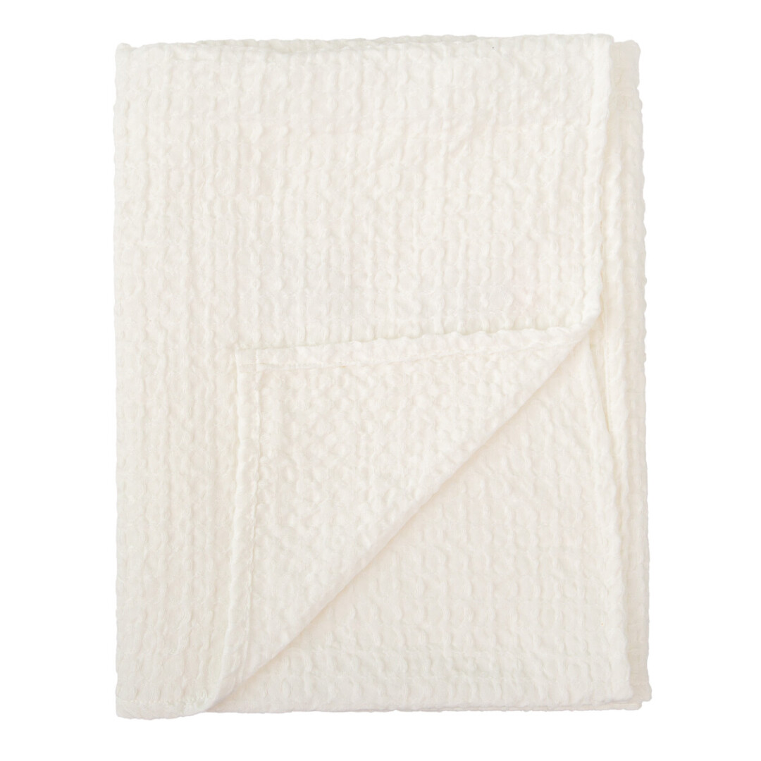 54FU00002167 Manta Waffle blanco - Imagen 1