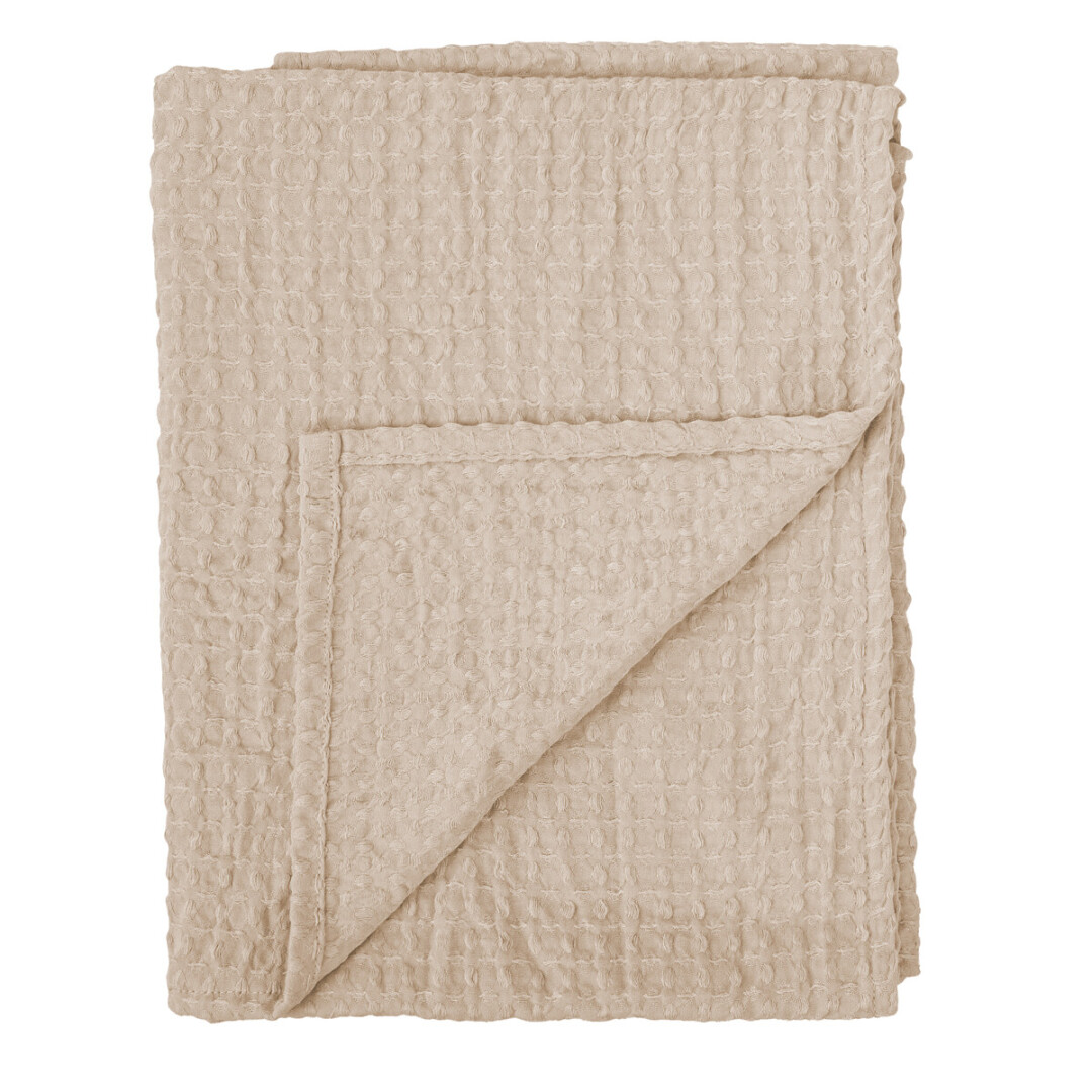 54FU00002168 Manta Waffle gris beige - Imagen 1