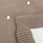 Manta Tricot dots gris beige - Imagen 2