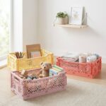 Caja plegable grande 40cm amarilla - Imagen 2