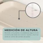 Cambiador con medidor para bebe Eva Taupe - Imagen 9