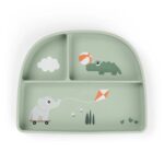 Plato con tres compartimentos Playground green