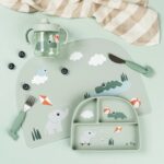 Plato con tres compartimentos Playground green - Imagen 2
