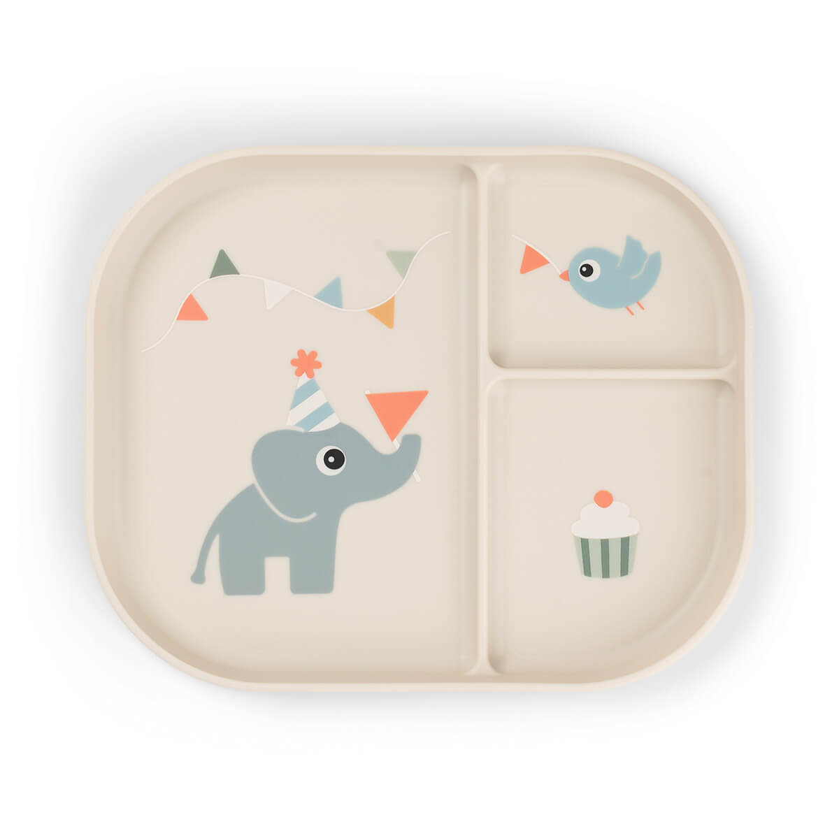 imgi_47_1766989 Plato infantil con compartimentos Celebration sand - Imagen 1