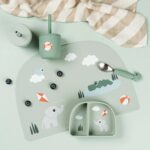 Plato con dos compartimentos Playground green - Imagen 4