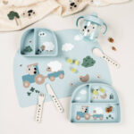 Taza con asas Tiny Farm azul - Imagen 2