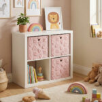 Cubo infantil para juguetes Fraiz rosa - Imagen 2
