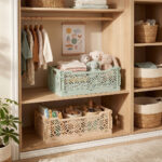 Caja plegable pequeña 30cm beige - Imagen 3