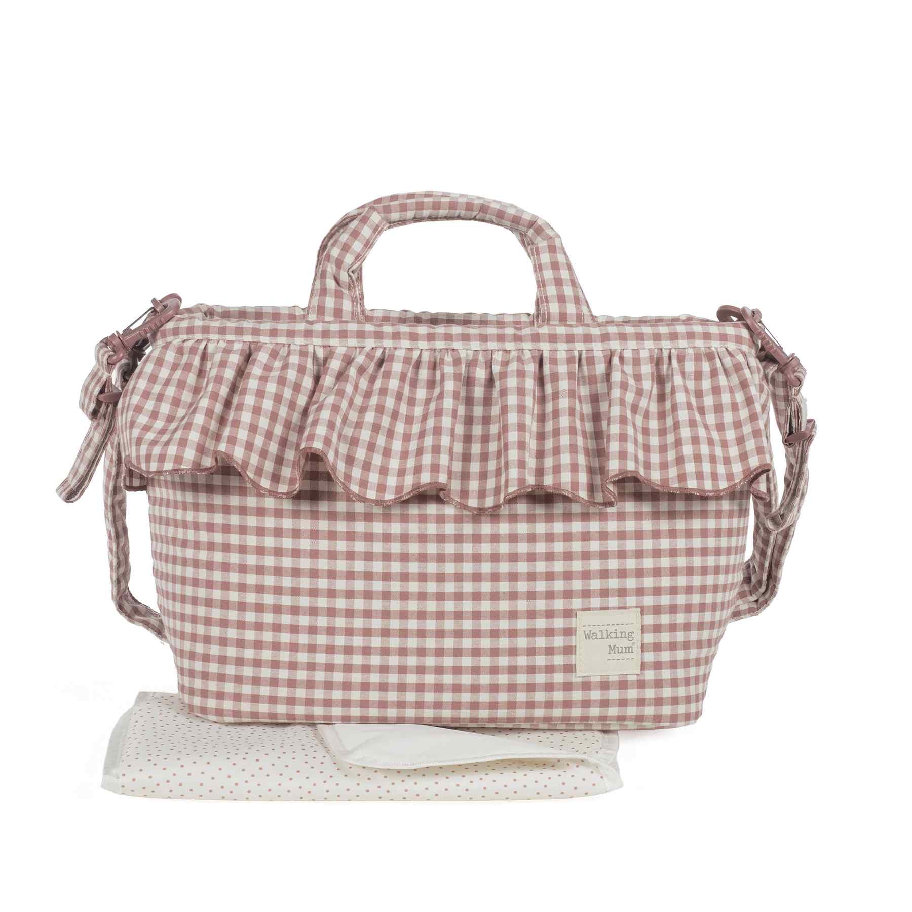 1120800664_a Bolso Canastilla Praliné Vichy moka - Imagen 1