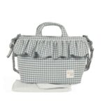 Bolso Canastilla Praliné Vichy matcha
