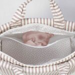 Bolso Canastilla Praliné Rayas moka - Imagen 7