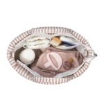 Bolso Canastilla Praliné Rayas moka - Imagen 9
