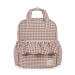 Mochila maternal Praliné vichy moka - Imagen 14