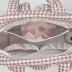 Mochila maternal Praliné vichy moka - Imagen 8