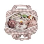 Mochila maternal Praliné vichy moka - Imagen 9