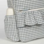Mochila maternal Praliné Vichy matcha - Imagen 9