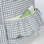 Mochila maternal Praliné Vichy matcha - Imagen 8