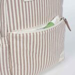 Mochila maternal Praliné Rayas moka - Imagen 6