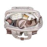 Mochila maternal Praliné Rayas moka - Imagen 9