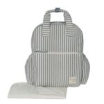 Mochila maternal Praliné Rayas matcha