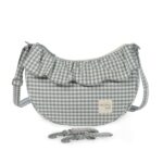 Bolso Crossbody góndola Praliné Vichy Matcha - Imagen 8