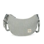 Bolso Crossbody góndola Praliné Rayas matcha