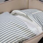 Saco arrullo Praliné Rayas matcha - Imagen 3