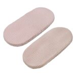 Set de dos sábanas bajeras para cuco Praliné Vichy/rayas moka