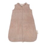 Saco de dormir para verano Praliné Vichy/rayas moka