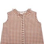 Saco de dormir para verano Praliné Vichy/rayas moka - Imagen 8