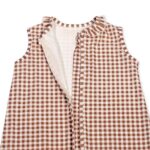 Saco de dormir para verano Praliné Vichy/rayas moka - Imagen 7