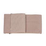 Protector para cuna de 60x120cm Praliné Vichy/rayas moka - Imagen 8