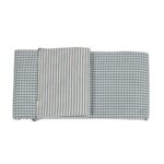 Protector para cuna de 60x120cm Praliné Vichy/rayas matcha - Imagen 10