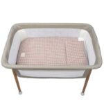 Edredón+bajera+almohada minicuna 90x50cm Praliné Vichy/rayas moka - Imagen 11