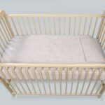 Edredón+bajera+almohada cuna 120x60cm Praliné Vichy/rayas moka - Imagen 2