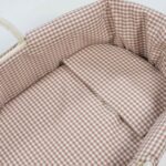 Vestidura para moisés Praliné Vichy/rayas moka - Imagen 7