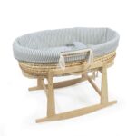 Vestidura para moisés Praliné Vichy/rayas matcha - Imagen 8