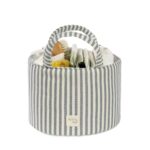 Cesta organizadora Praliné Rayas matcha - Imagen 4