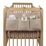 Organizador cuna Praliné Vichy/rayas moka - Imagen 3