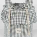 Bolso bucket Praliné Vichy matcha - Imagen 7