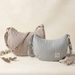 Bolso Crossbody góndola Praliné Rayas matcha - Imagen 2