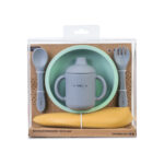 Set de alimentación 5 piezas mist blue+mustard - Imagen 5