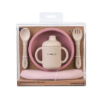 Set de alimentación 5 piezas blossom+sand+dusty pink - Imagen 5