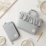 Bolso Canastilla Praliné Vichy matcha - Imagen 4