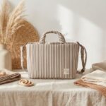 Bolso Canastilla Praliné Rayas moka - Imagen 2