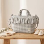 Bolso Canastilla Praliné Vichy matcha - Imagen 3